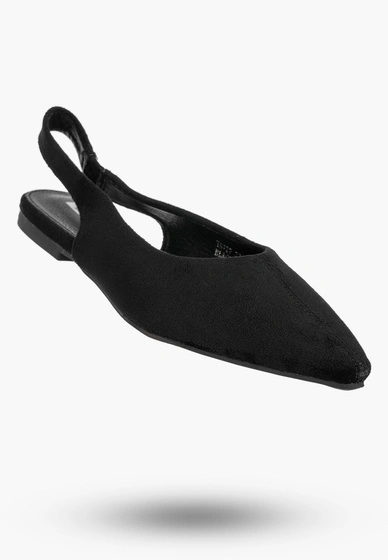 Baleriny  Damskie Slingback Buty z odkrytą piętą Eleganckie Czarne