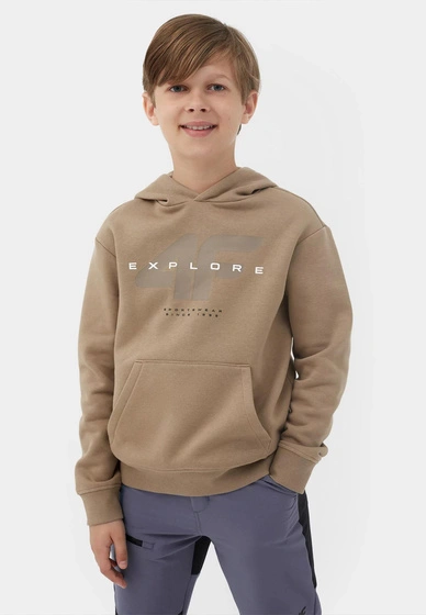 Bluza Chłopięca 4F z kapturem camel