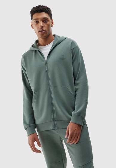 Bluza Męska 4F Khaki Rozpinana Sportowa 4FWSS24TSWSM1011