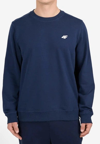 Bluza Męska 4F Sportowa Bez Kaptura Nierozpinana Granatowa 4FWMM00TSWSM2549