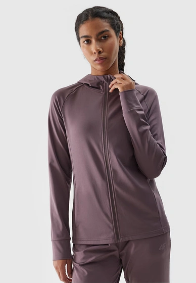 Bluza Damska 4F Sportowa Rozpinana Szybkoschnąca Treningowa Brązowa 4FWSS24TFSWF270