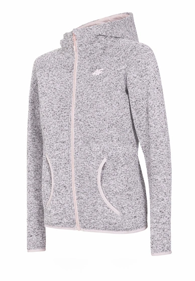Bluza Damska 4F Sportowa Rozpinana Z Kapturem Szara H4Z18-PLD003