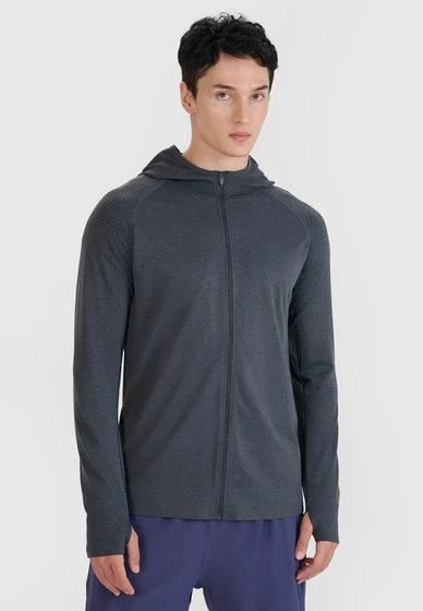 Bluza Męska 4F Sportowa Rozpinana Z Kapturem Szybkoschnąca Szara 4FWSS25TFSWM544