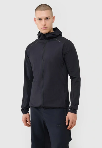 Bluza Męska Rowerowa 4F Szybkoschnąca Sportowa Czarna 4FWSS25TFSWM483