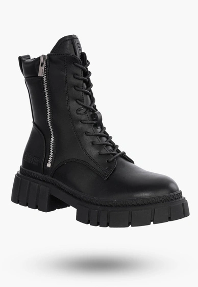 Buty Damskie BIG STAR Botki Czarne Trapery MM274578