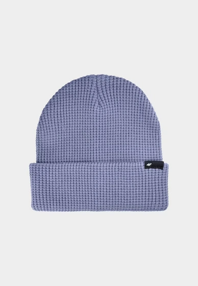 Czapka Męska 4F Zimowa Beanie Dwuwarstwowa Niebieska 4FWAW24ACAPM465