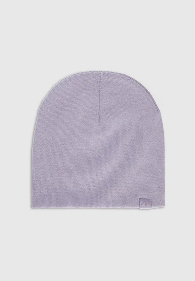 Czapka Dziewczęca 4F Beanie Zimowa Dwuwarstwowa Fioletowa 4FJWAW25ACAPU602