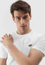Koszulka Męska 4F Sportowy T-shirt Biały Regular TTSHM1154