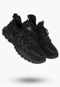 BIG STAR Męskie Sneakersy Czarne Materiałowe Tkanina NN174460