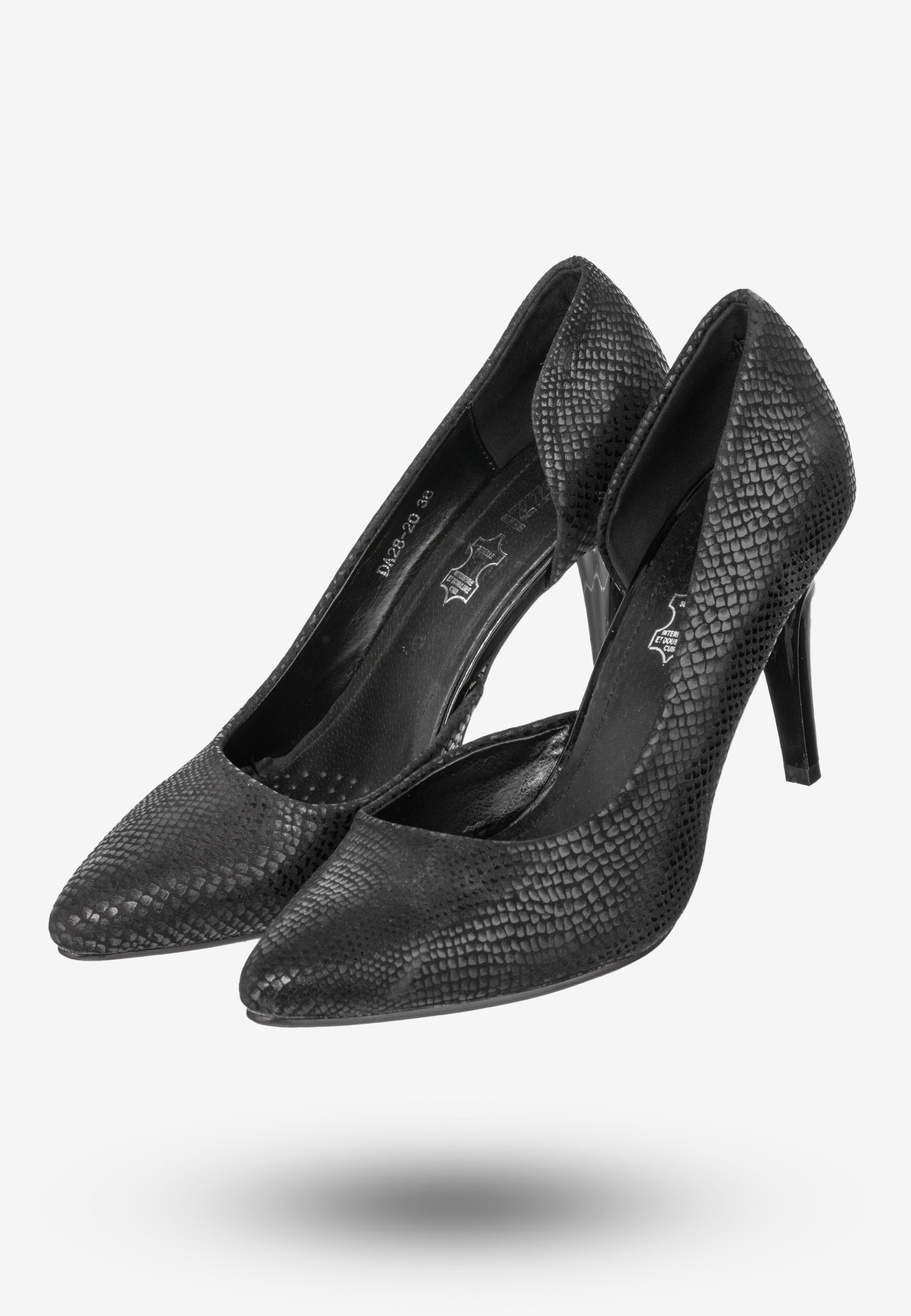 Szpilki Damskie Czółenka Buty Na Obcasie Eleganckie Jezzi Czarne DA28-20