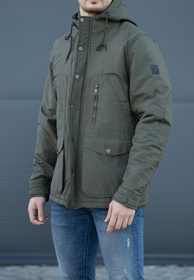 Kurtka Męska Wiosenna Khaki EBOUND-A134183