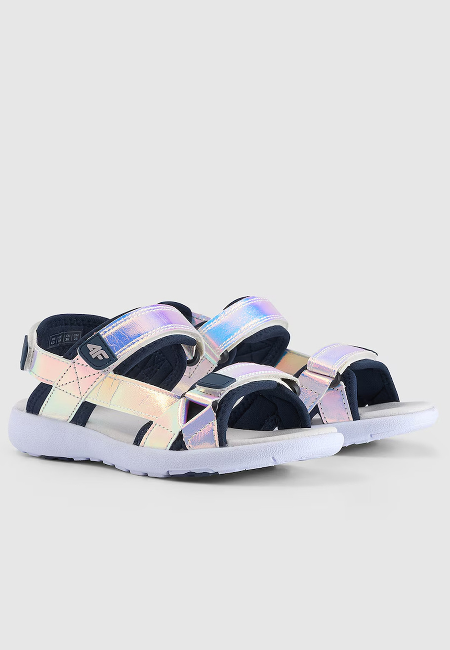 Sandały Dziewczęce 4F Buty Sportowe Na Rzepy Letnie Holo 4FJRSS24FSANF063