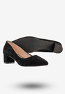 Czółenka Damskie Eleganckie Buty Na Klocku Niskie Czarne Goodin GD-OD-29
