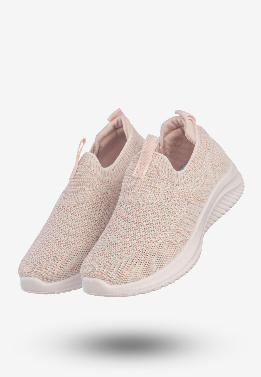 Sneakersy Dziecięce Wsuwane Buty Sportowe Półbuty Pudrowy Róż Apawwa Z2400P