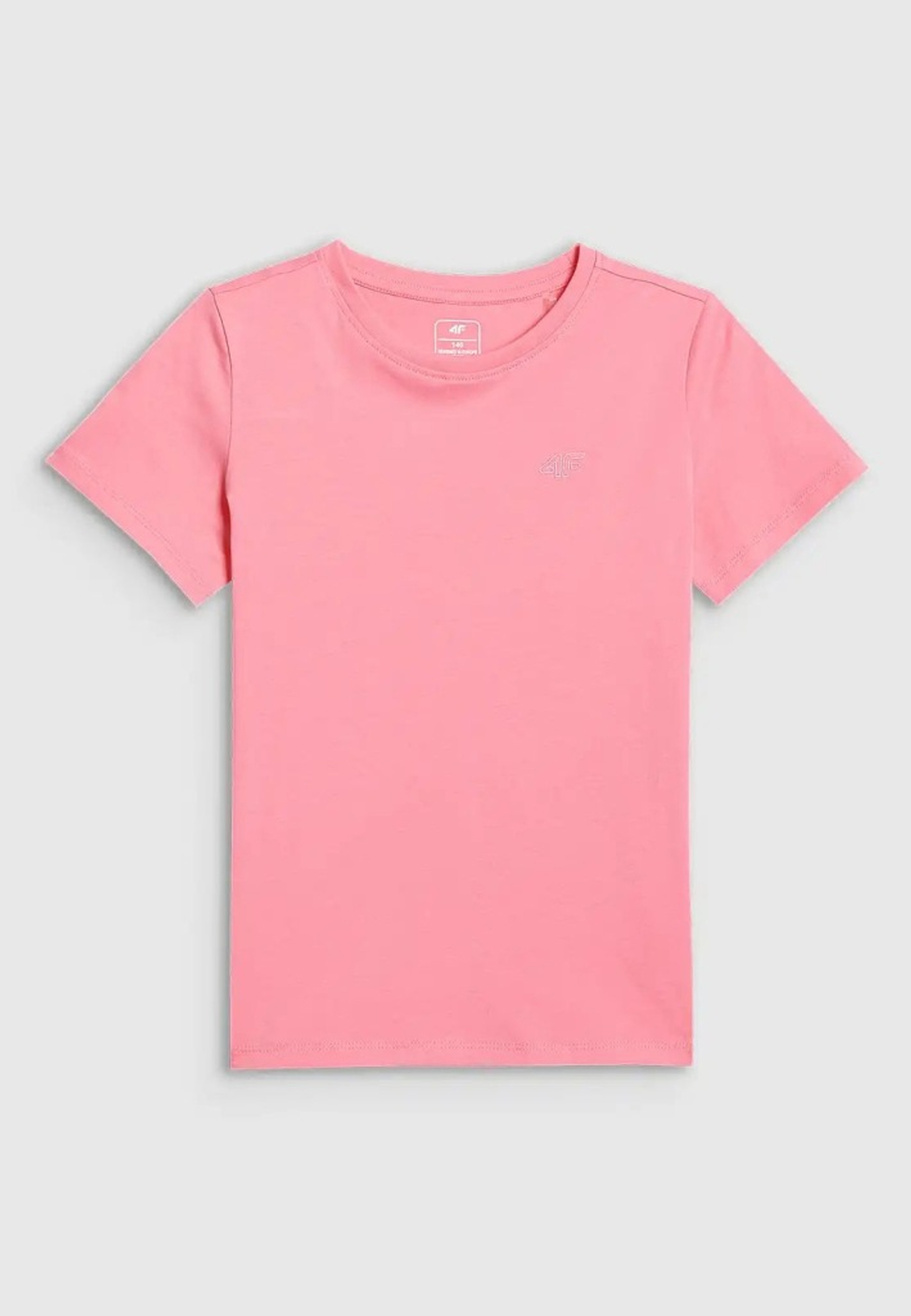 Koszulka Dziewczęca 4F T-shirt Sportowy Regular Koralowa 4FJWSS26TTSHF3003