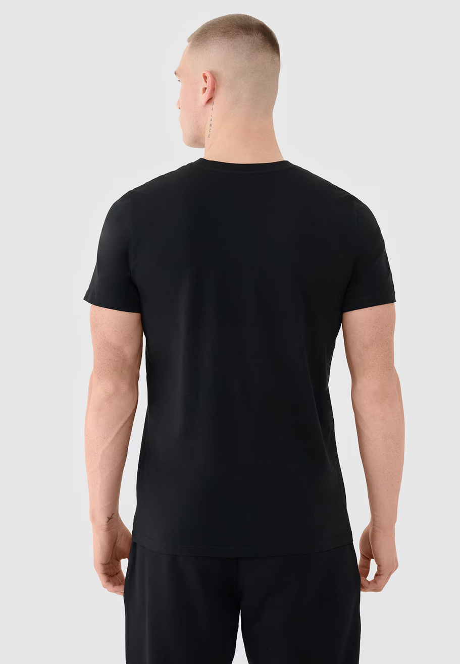Koszulka Męska 4F T-shirt Basic Regular Czarny 4FWMM00TTSHM2256