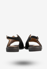 Sandały Damskie Buty Eleganckie Płaski Obcas Skórzana Wkładka Czarne Potocki 25-43329BK