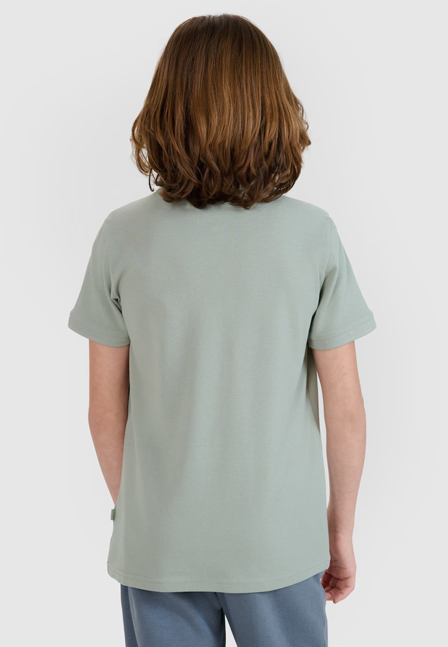 Koszulka Dziecięca 4F T-shirt Polo Z Kołnierzem Zielony 4FJWMM00TPTSU513