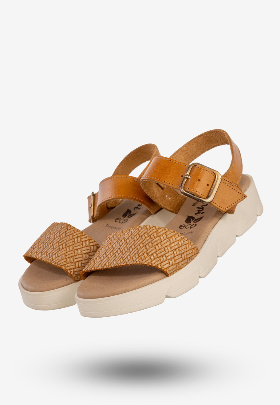 Sandały Damskie Skórzane Buty Letnie Casual Brązowe El Pimpi
