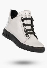 Botki Damskie Skórzane Buty Na Zimę Trzewiki Białe Dolce Pietro 4051-003-09-5