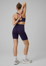Kolarki Damskie 4F Sportowe Legginsy Szybkoschnące Bezszwowe Treningowe Fioletowe 4FWSS26TFSTF109