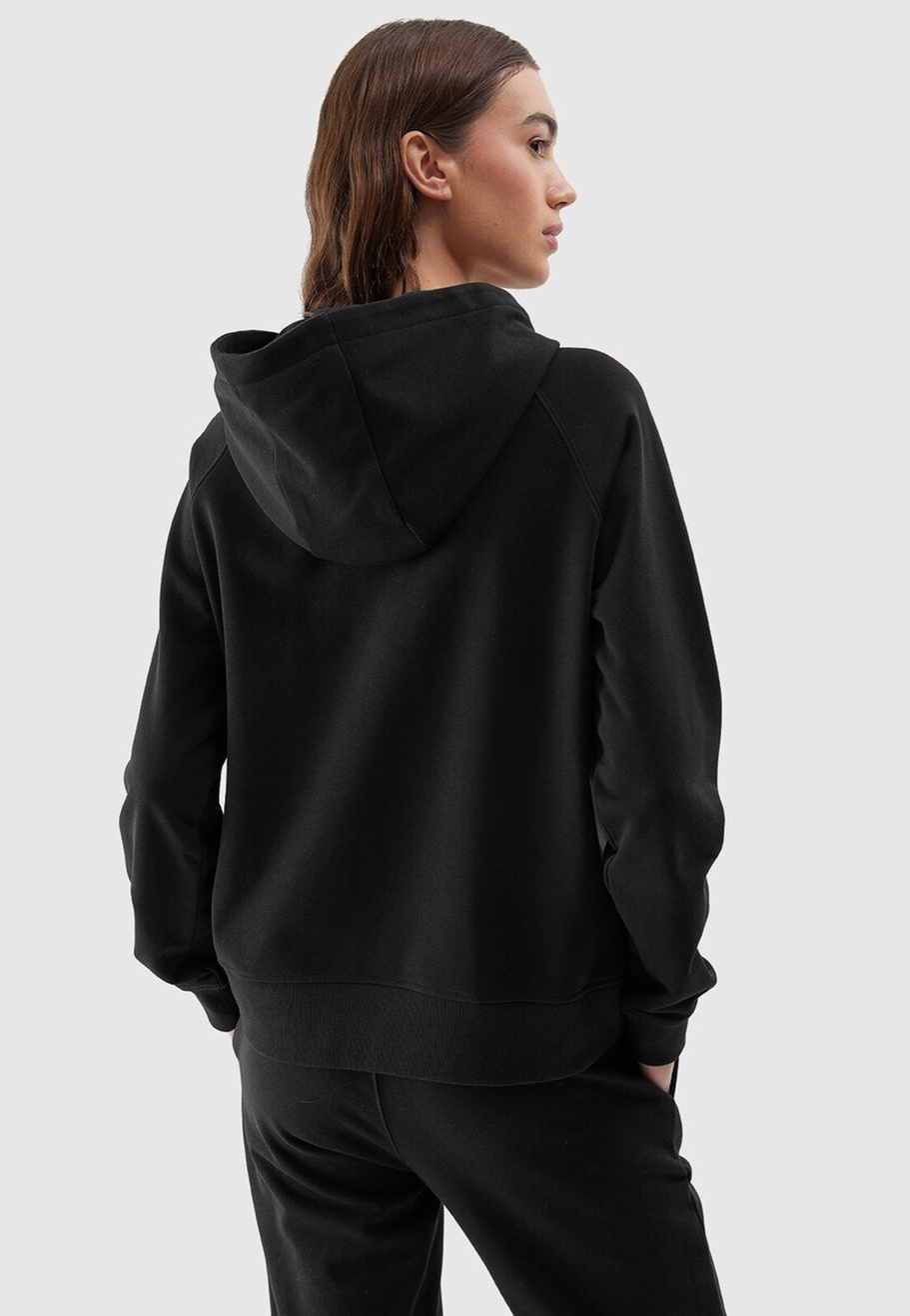 Bluza Damska 4F Sportowa Dresowa Nierozpinana Z Kapturem Czarna 4FWSS24TSWSF0955