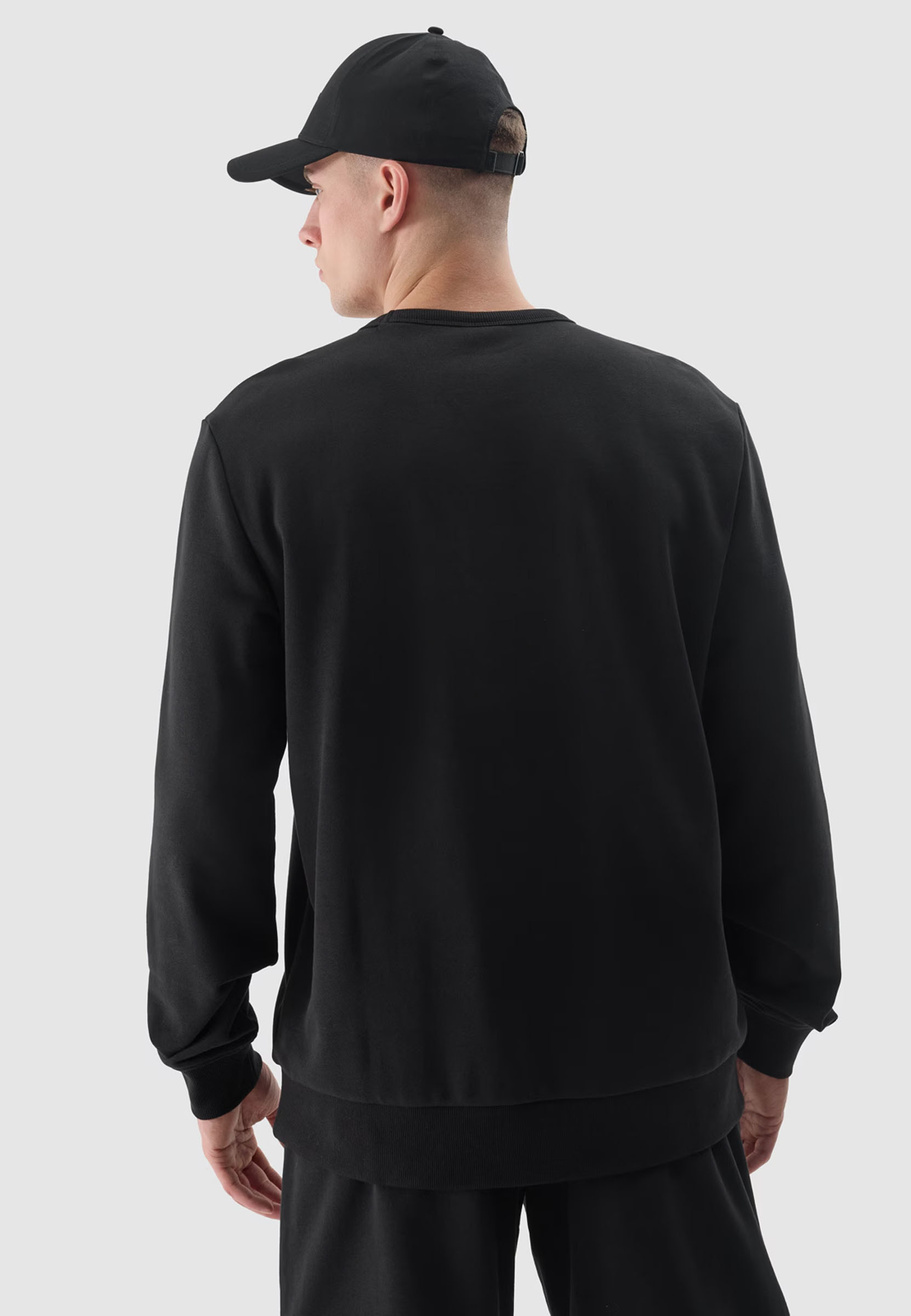 Bluza Męska 4F Czarna z nadrukiem SPORT 4FWSS24TSWSM1009