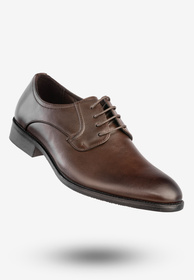 Półbuty Wizytowe Męskie Ekoskóra Buty Eleganckie Unisoft Kawowe 23MN26-4100