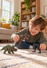 Zestaw Dinozaurów Dla Dziecka 3 Figurki T-Rex Raptor Triceratops 3+