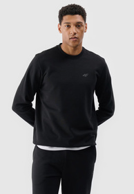 Bluza Dresowa Męska 4F Bez Kaptura Basic Czarna 4FWMM00TSWSM1767