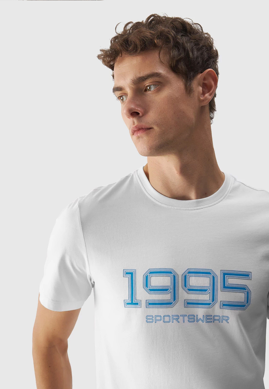 Koszulka Męska 4F T-shirt Biały Logo