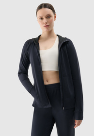 Bluza Damska 4F Treningowa Sportowa Rozpinana Czarna 4FRSS25TFSWF467