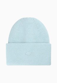 Czapka 4F Zimowa Beanie Uniseks Sportowa Jasny Niebieski 4FWAW25ACAPU562