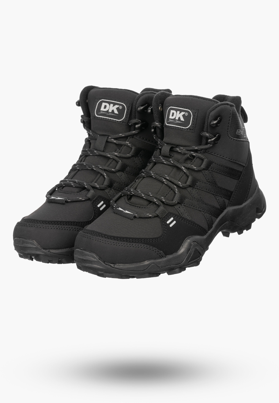Buty Trekkingowe Damskie DK Młodzieżowe Sportowe Softshell Wysokie Czarne