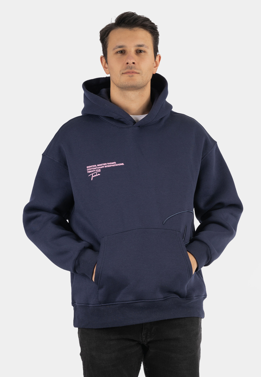Bluza Męska Z Kapturem Różowa Pantera Casual Streetwear Granatowa 2512