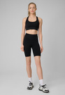 Kolarki Damskie 4F Sportowe Legginsy Szybkoschnące Bezszwowe Treningowe Czarne 4FWSS26TFSTF109