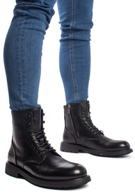 Buty Męskie Big Star Czarne Glany EE174366