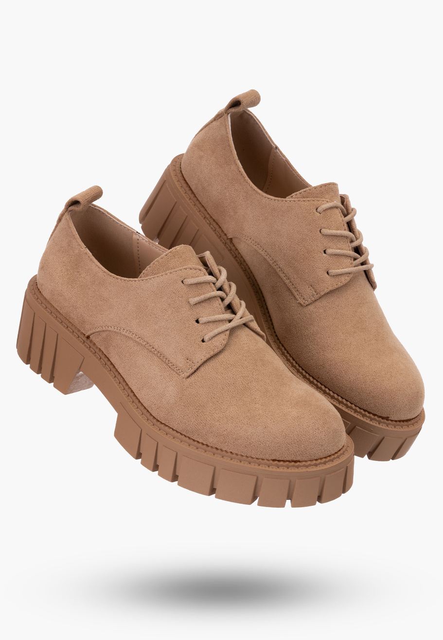 Buty Damskie Khaki Półbuty