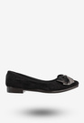Baleriny Damskie Buty Z Kokardą Eleganckie Czarne News 22BL02-4820