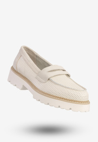 Mokasyny Damskie Skórzane Eleganckie Buty Półbuty Białe Filippo DP6090/24WH