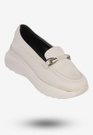 Buty Damskie Półbuty Skórzane Na Wiosnę Lato Białe Eleganckie 3374/010-P