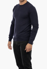 Sweter Męski Elegancki Klasyczny Basic Granatowy S-G-1-2024