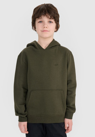 Bluza Chłopięca 4F Z Kapturem Logo Khaki 4FJRAW24TSWSM1833