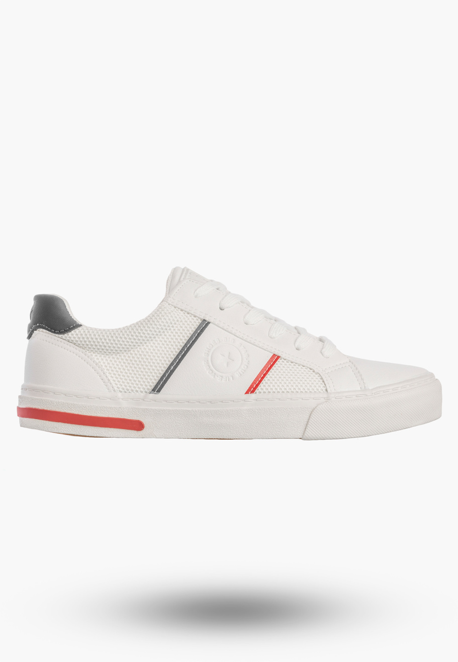Sneakersy Męskie BIG STAR Tenisówki Buty Sportowe Casual Białe TT174281