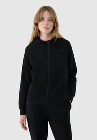 Bluza Damska 4F Dresowa Sportowa Rozpinana Czarna 4FWMM00TSWSF1763