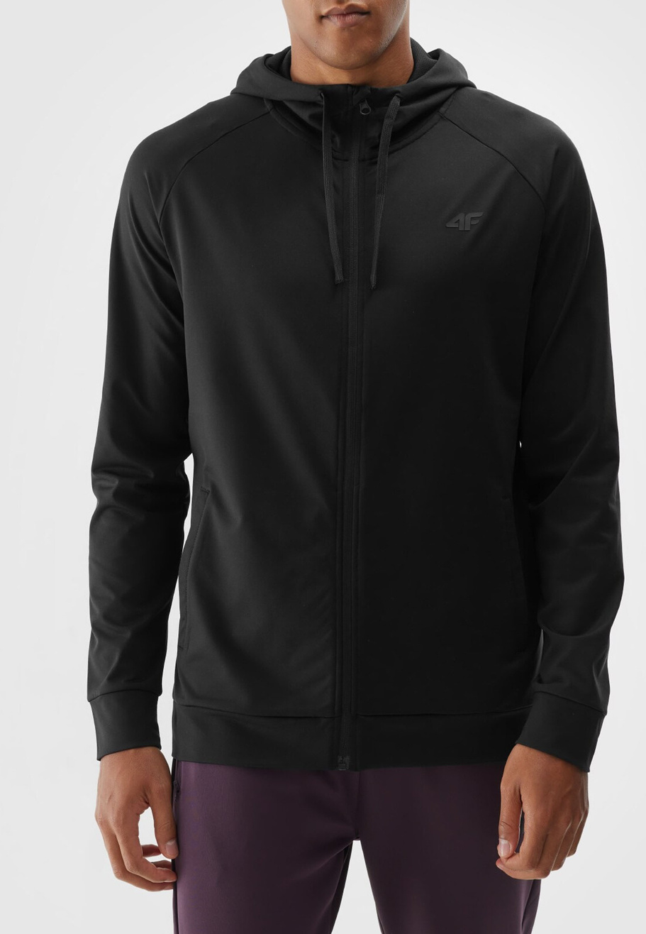 Bluza Męska 4F Czarna Rozpinana Sportowa Treningowa 4FWAW24TFSWM403