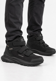 Buty Trekkingowe Młodzieżowe Męskie Sportowe Softshell Na Rzepy Wysokie Czarne AMERICAN CLUB