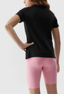 Legginsy Dziewczęce Kolarki 4F dzianinowe jasny róż 4FJWSS24TTIGF129