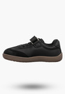 Sneakersy Dziecięce Skórzana Wkładka Buty Na Rzepy Barefoot Czarne APAWWA
