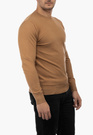 Sweter Męski Elegancki Klasyczny Basic Camel S-C-1-2024